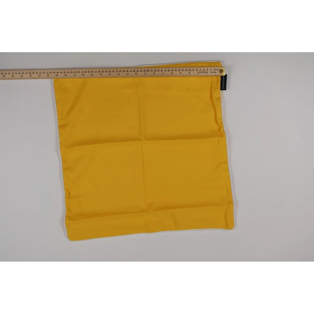 Phantoscope Pillow Covers Set of 2 Yellow Solid 18x18 Canvas NWT